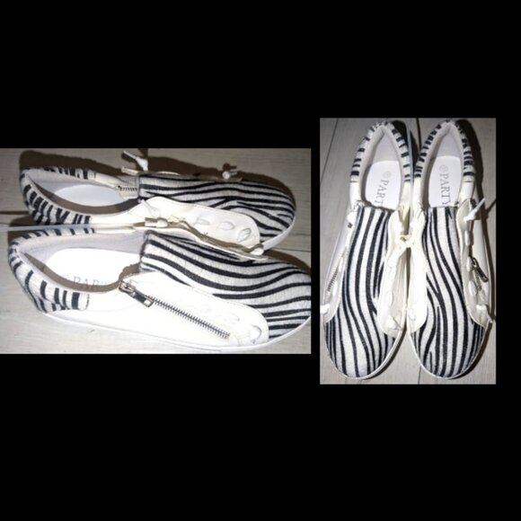 White Zebra Zipper Sneaker - NEW Womens Size 10 - Picture 1 of 4